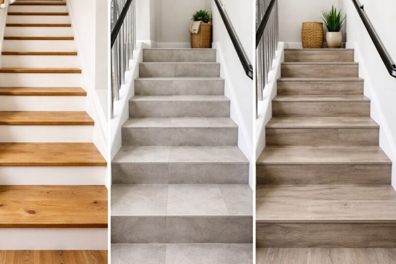 Poređenje drvenih, keramičkih i vinil stepenica u enterijeru